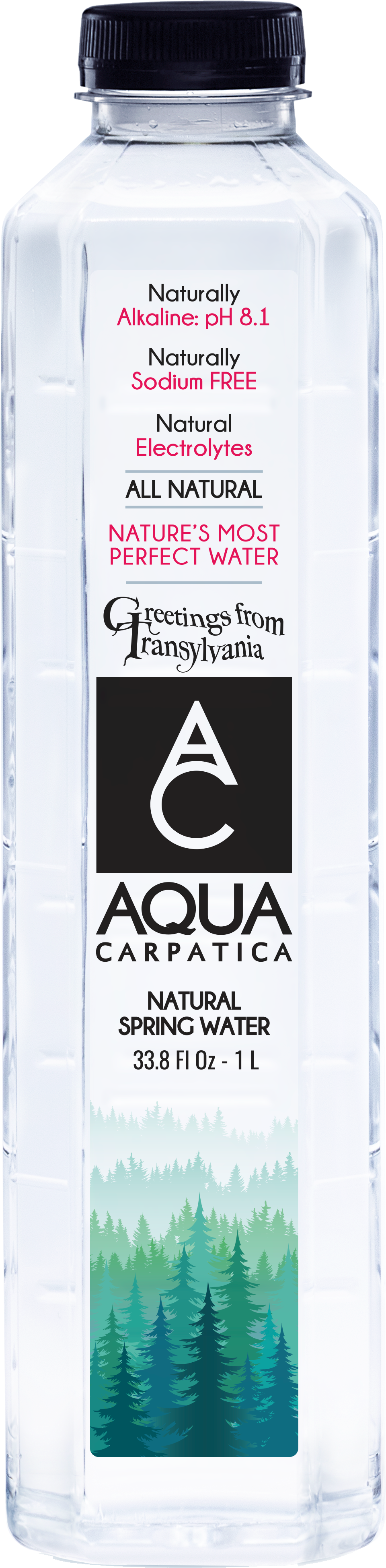 Aqua Carpatica Natural Spring Water 1L (12 Count)