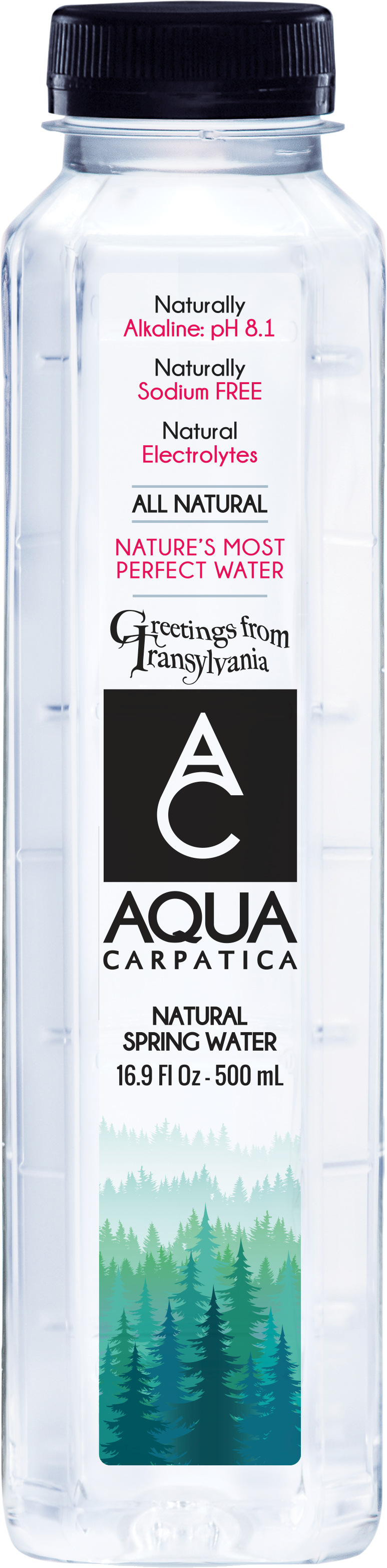 Aqua Carpatica Natural Spring Water 500ml (24 Count)