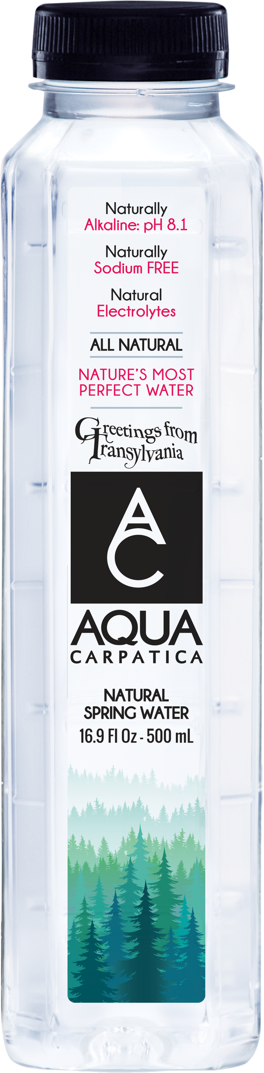 Aqua Carpatica Natural Spring Water 500ml (24 Count)